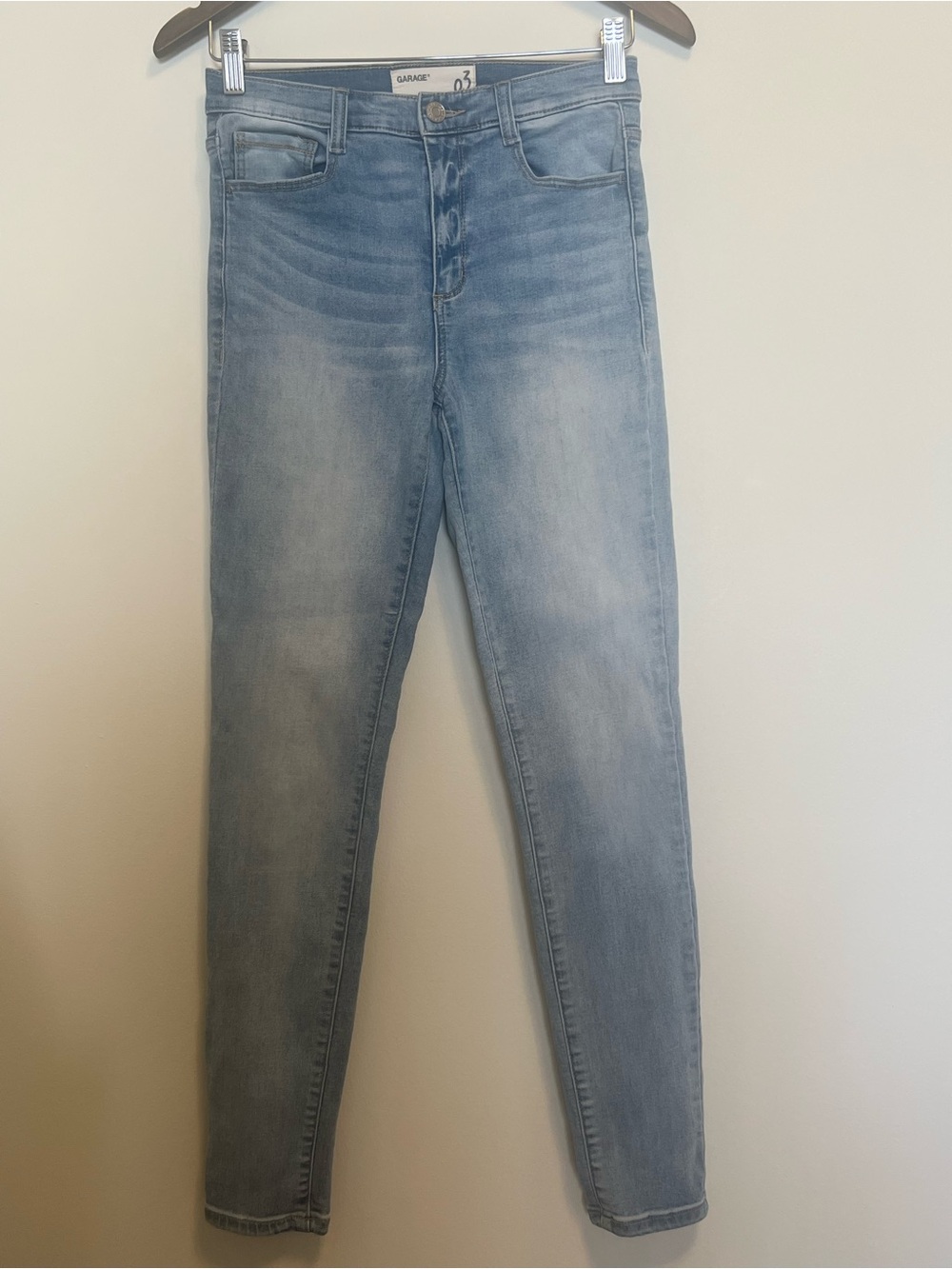 Garage Medium Blue High-Rise Skinny Jeans